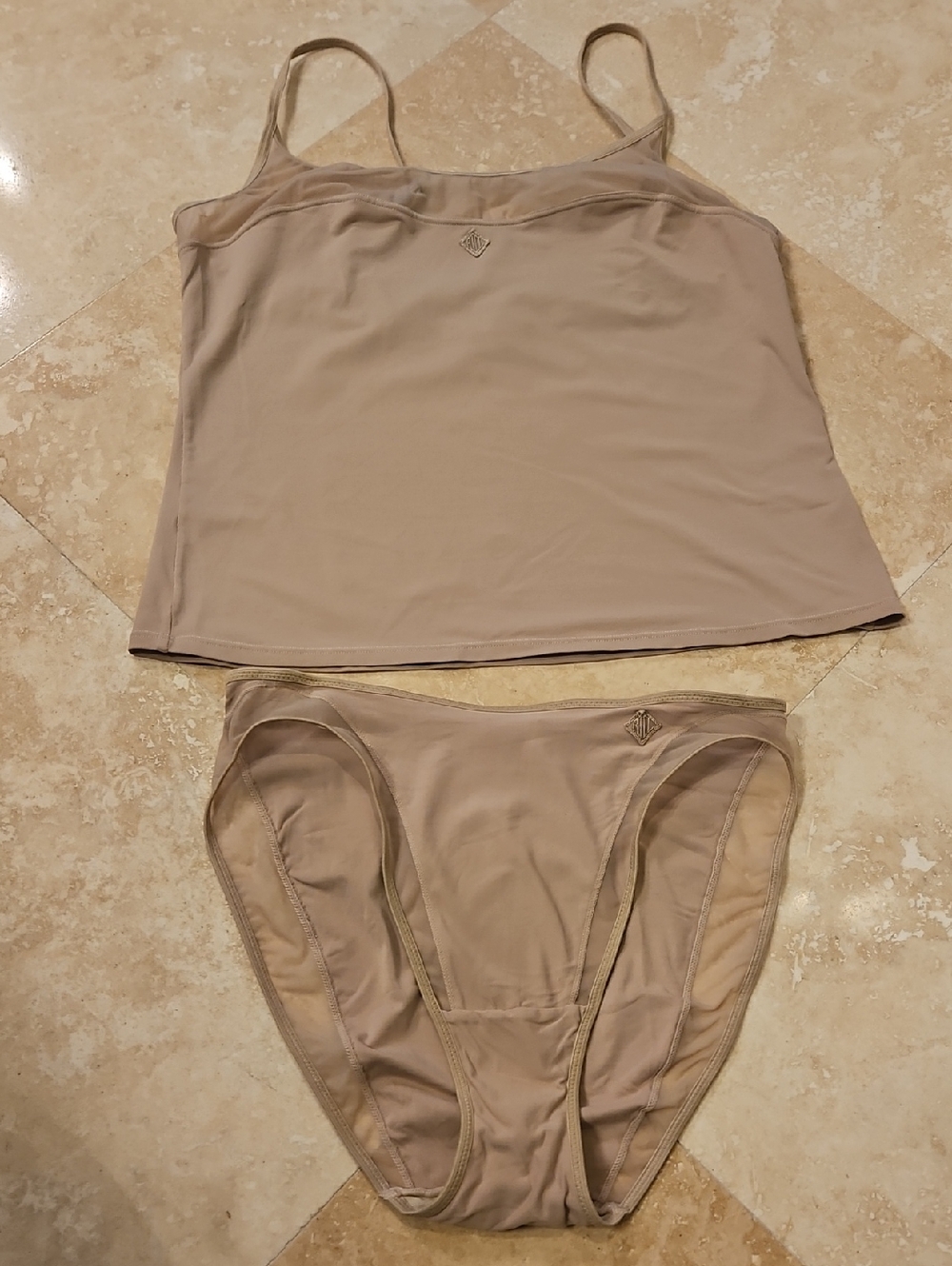 Ralph Lauren Taupe Camisole and Bikini Brief Set
